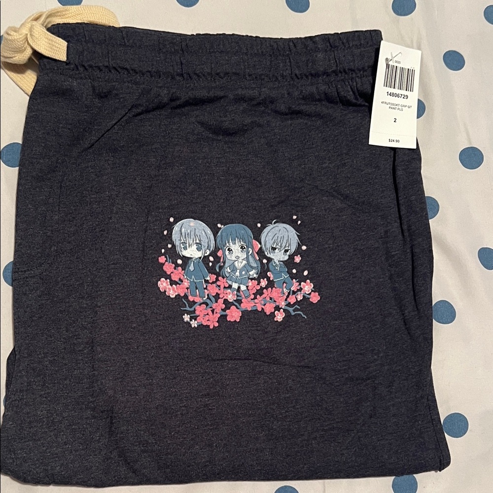 Ladies Navy Blue Character Print Bottoms